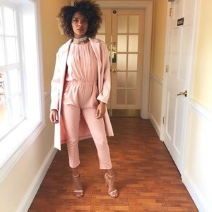 Baby Pink Sleeveless Jumpsuit